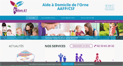 Desktop Screenshot of aideadomiciledelorne.org